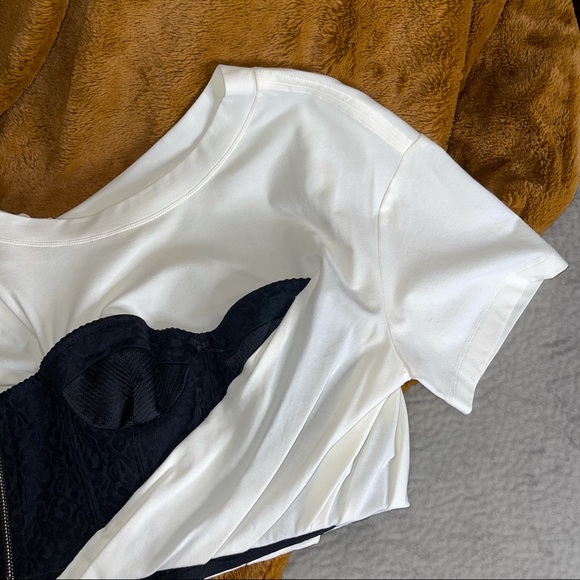 Alexander Wang Draped T-Shirt with Bustier - Picture 7 of 13